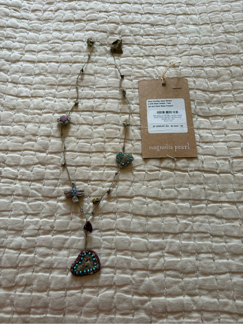 Magnolia Pearl Heart Necklace